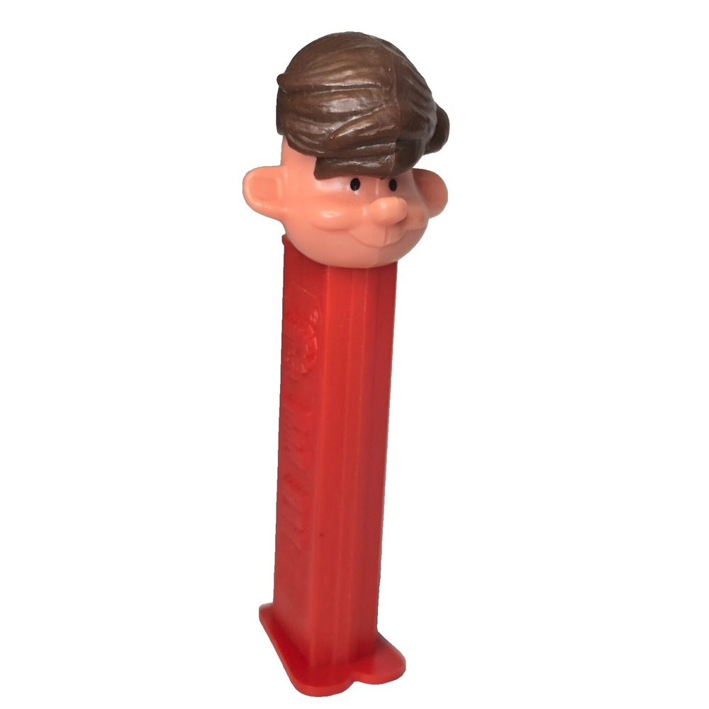 VINTAGE‎ PEZ PAL BROWN HAIR BOY DISPENSER WITH FEET RARE COLLECTIBLE EUC